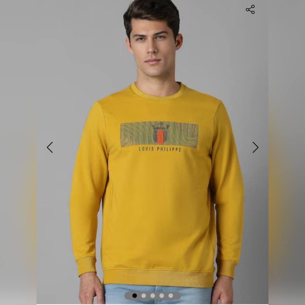 Louis philippe Buy Yellow Sweatshirt & Hoodies For Men